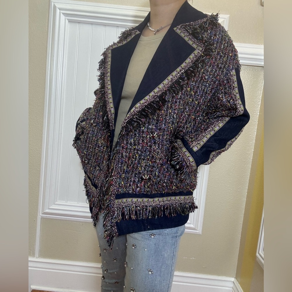 NWOT Multicolor Tweed Women Jacket